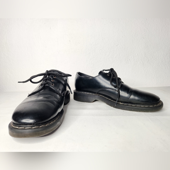Solovair Dr. Martens Black 3 eye Lace Up Ankle Boots Made in England UK7/US8 VTG main image 14